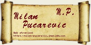 Milan Pucarević vizit kartica